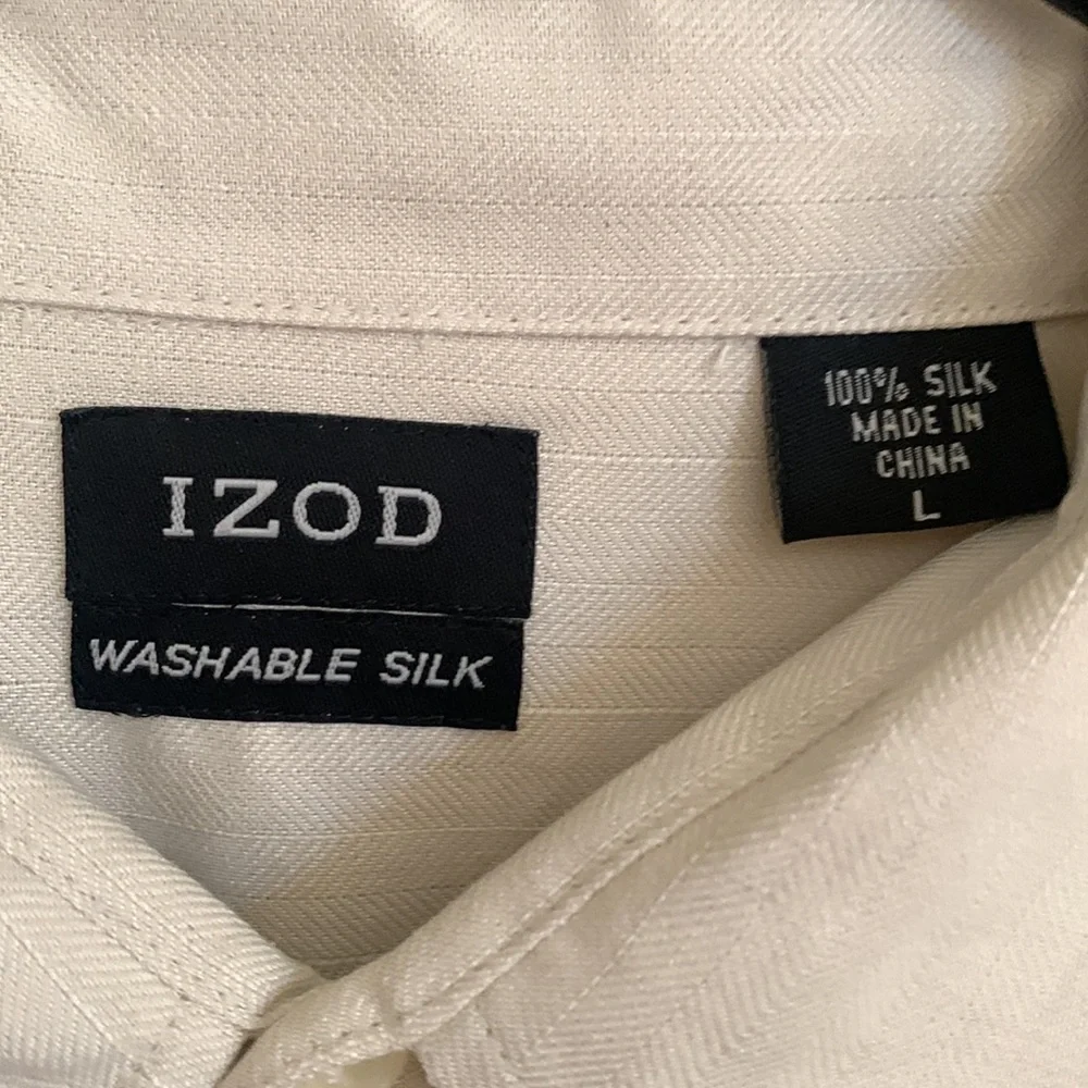 Izod, mens shirt sleeve, silk shirt, NWT - Picture 3 of 6